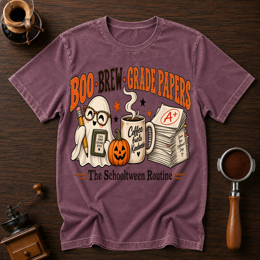Boo Brew Grade Papers Dyed T-shirt