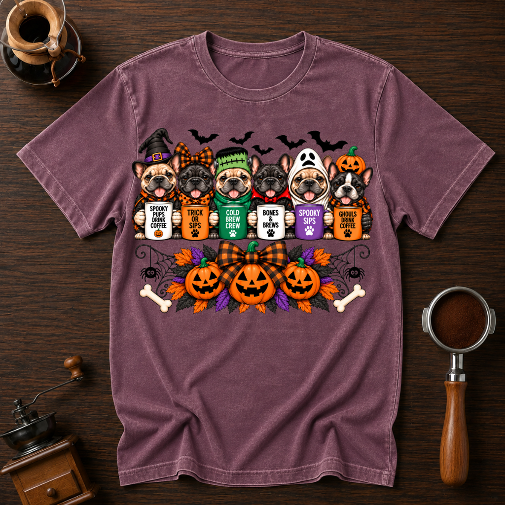 Frenchie Halloween Dyed T-shirt