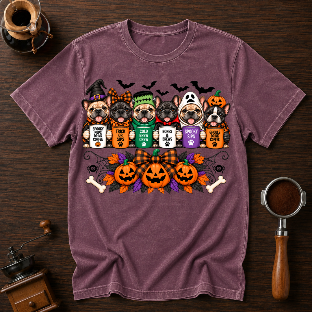 Frenchie Halloween Dyed T-shirt