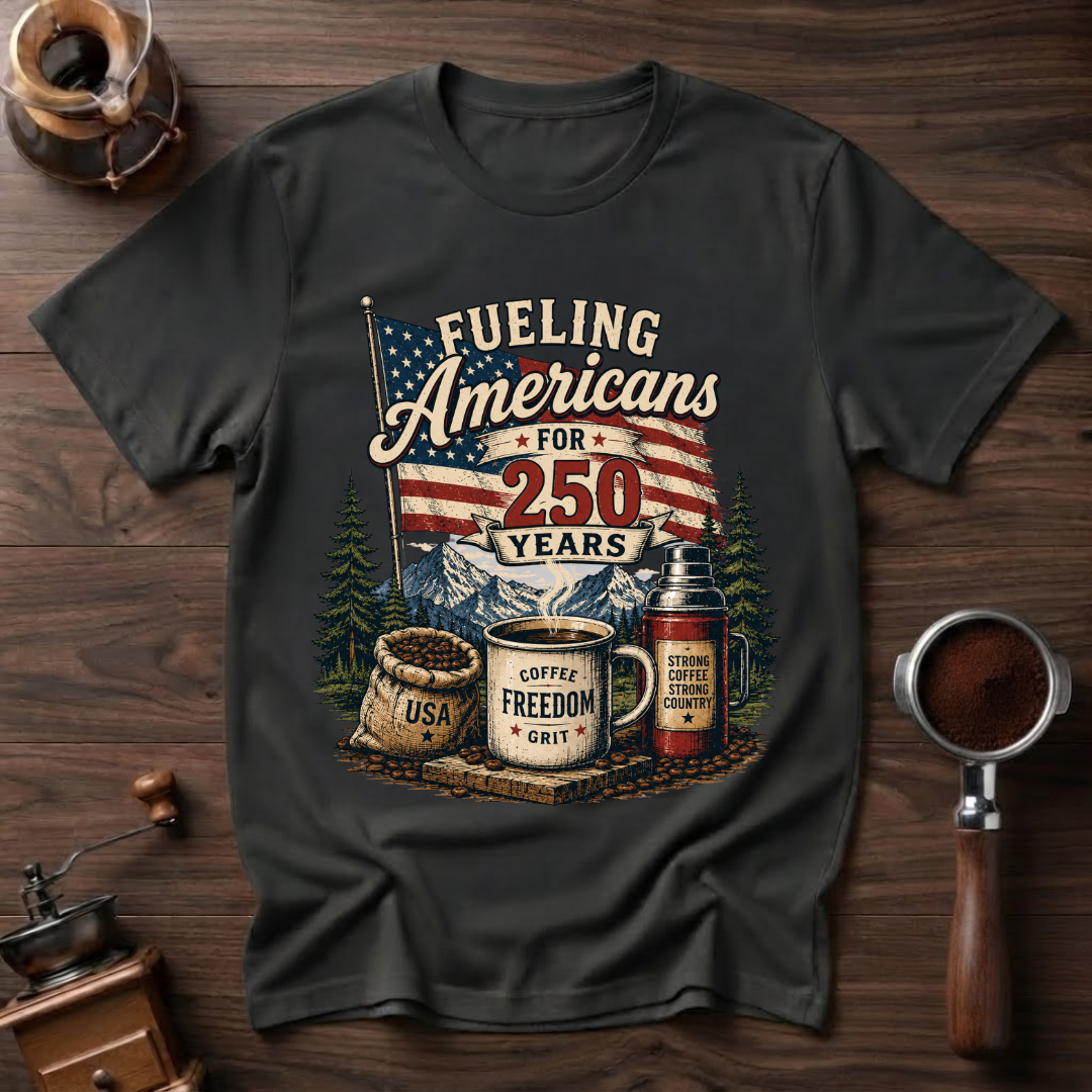 Strong Coffee Strong Country Dyed T-shirt