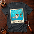 Neverdecaf Shirt, Funny 90s Grunge Coffee Tee, Retro Underwater Coffee Mug Shirt, Alt Rock Coffee Lover Gift, Garment Dyed T-Shirt