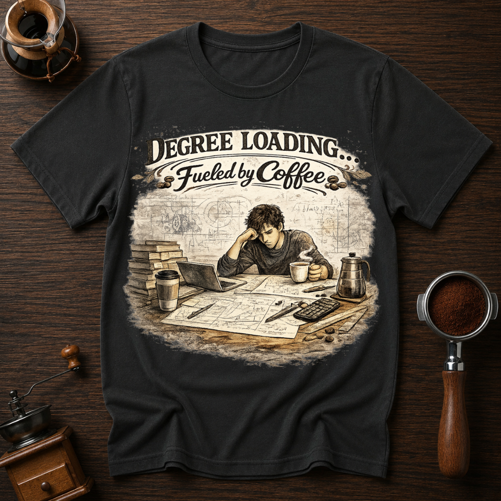 Degree Loading Fueled by Coffee Dyed T-shirt