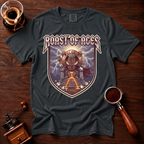 Roast of Ages Shirt, Funny Heavy Metal Coffee Tee, 80s Metal Band Parody Shirt, Rocker Coffee Lover Gift, Vintage Garment Dyed T-Shirt