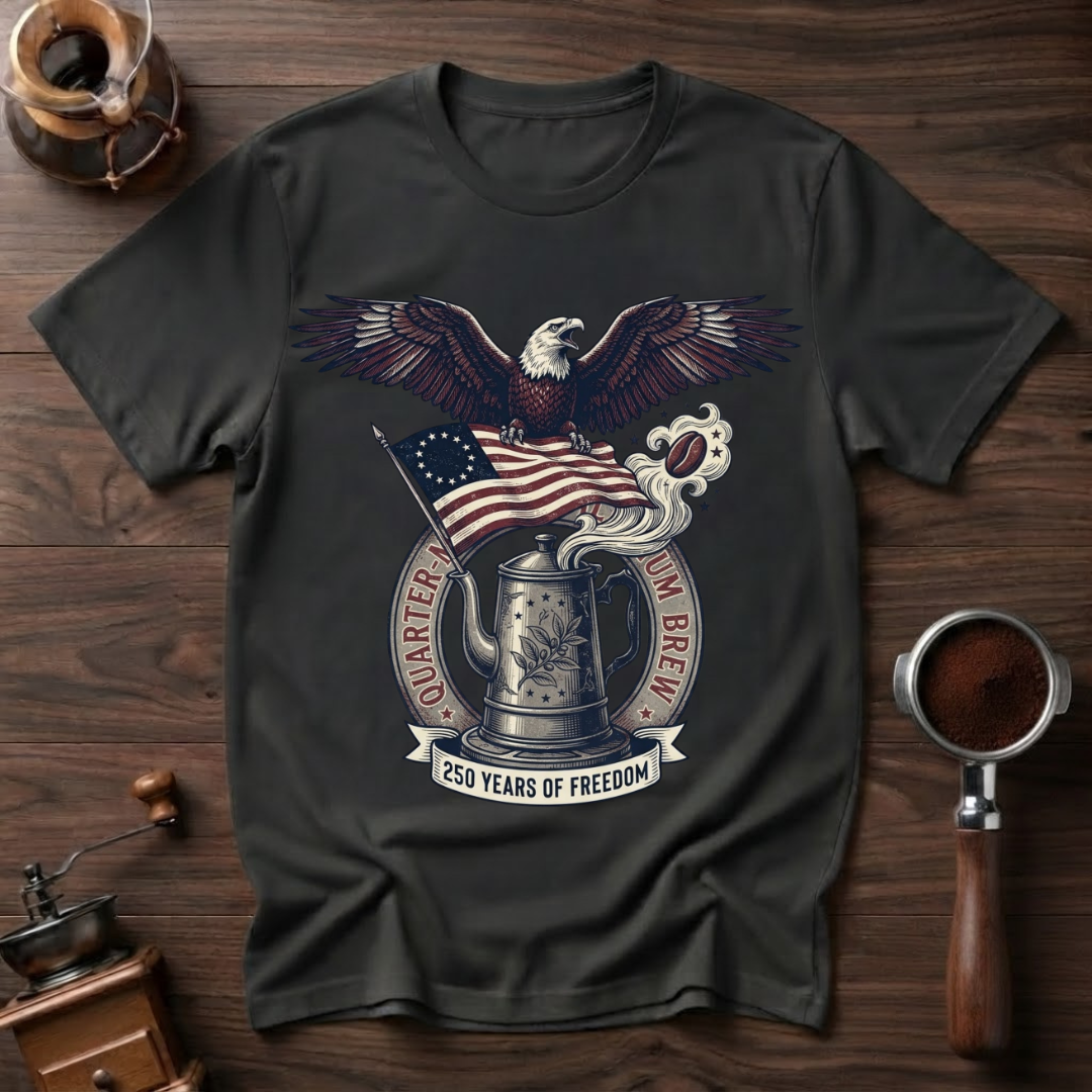 Freedom Eagle Coffee Dyed T-Shirt