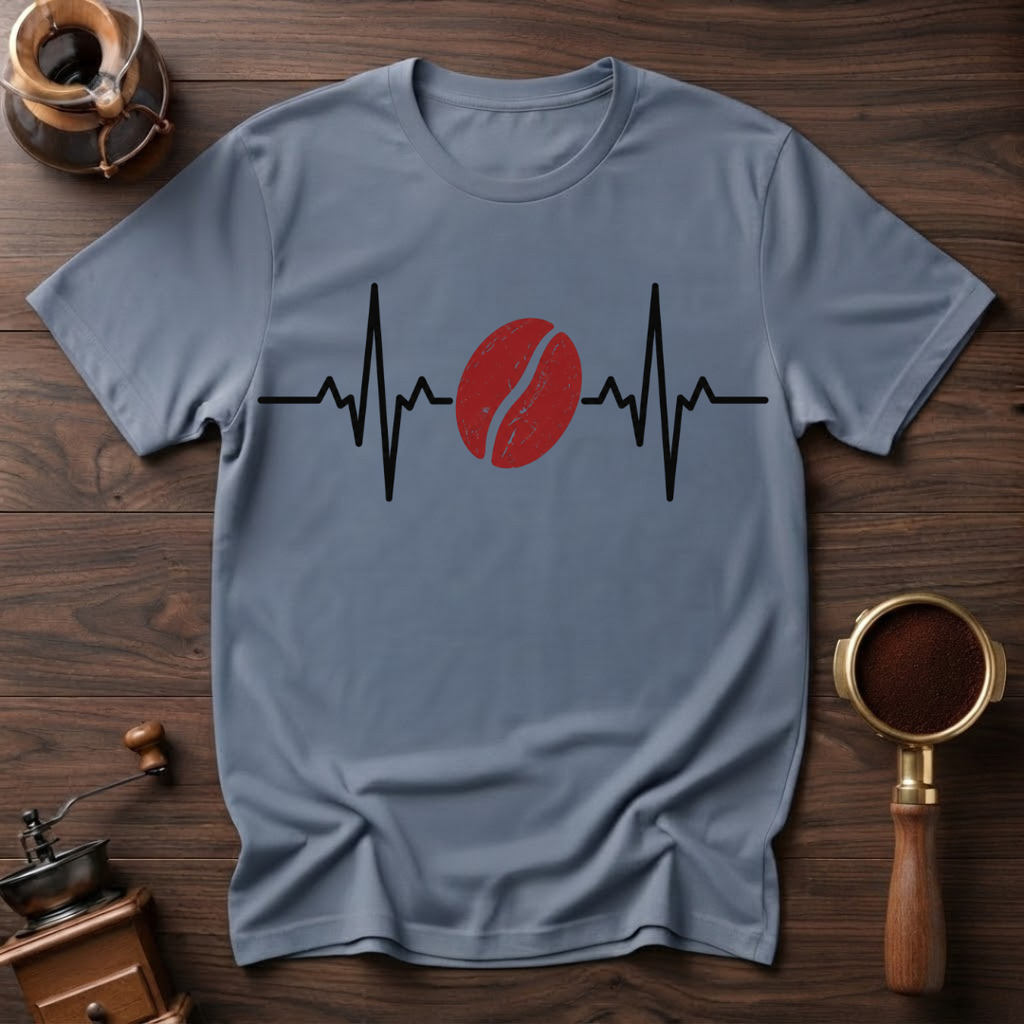My Heart Beats for Coffee Dyed T-Shirt