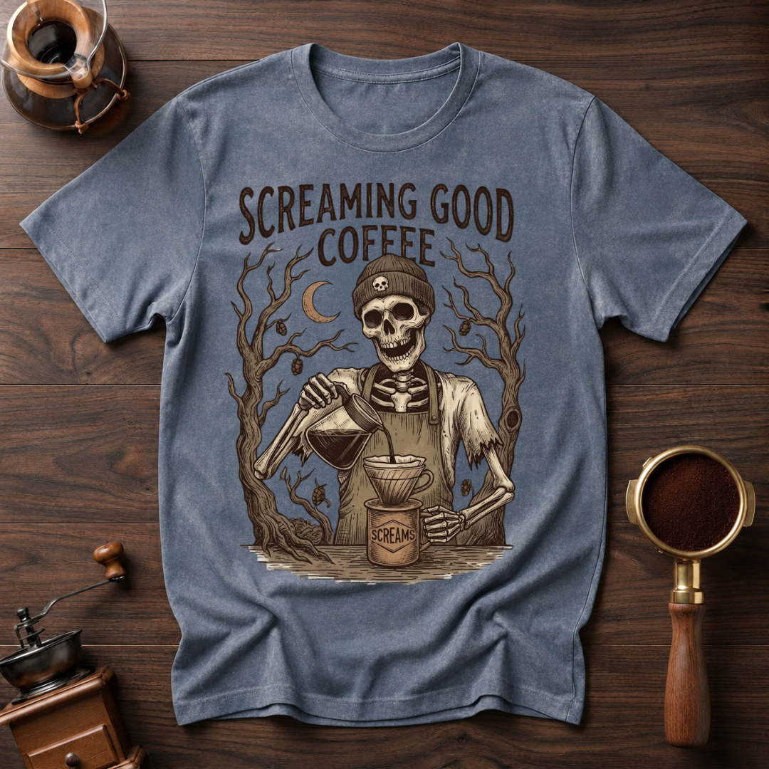Screaming Good Coffee Dyed T-shirt