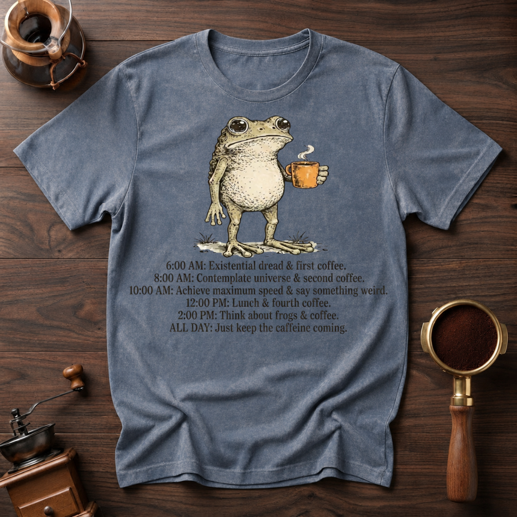 Frog's Caffenine Schedule Dyed T-shirt