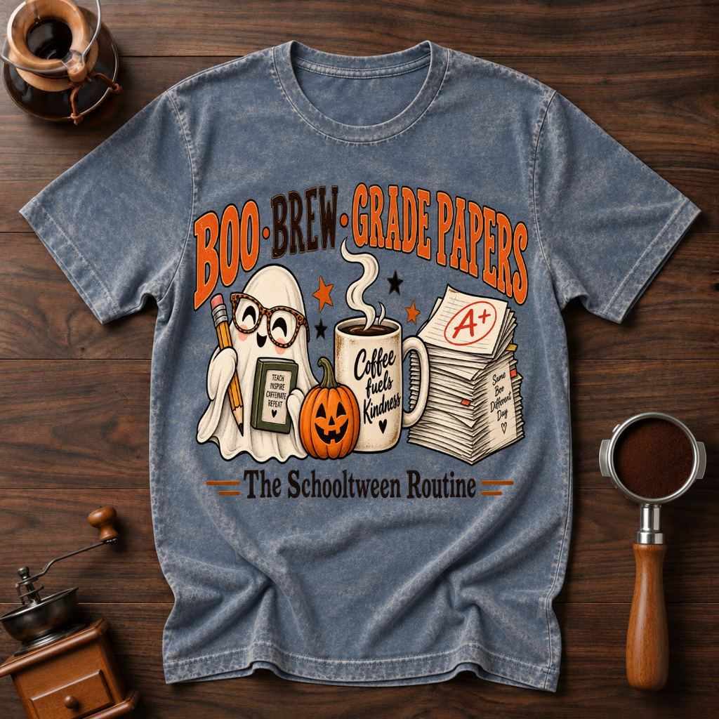 Boo Brew Grade Papers Dyed T-shirt