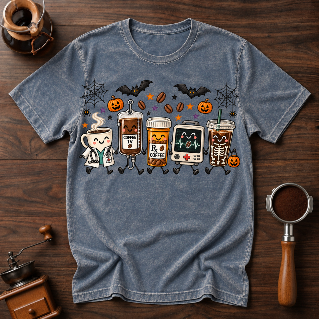 Caffeinated Emergency Department Dyed T-shirt