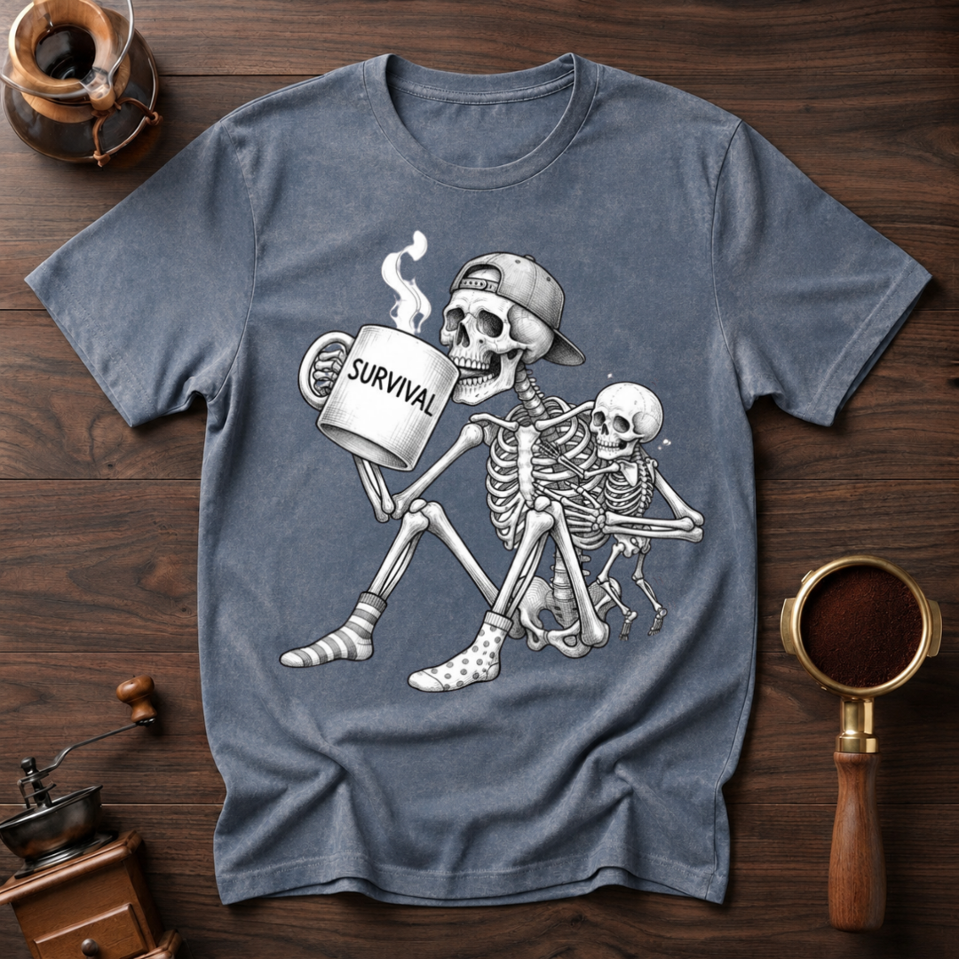 Survival Powered by Coffee Dyed T-shirt