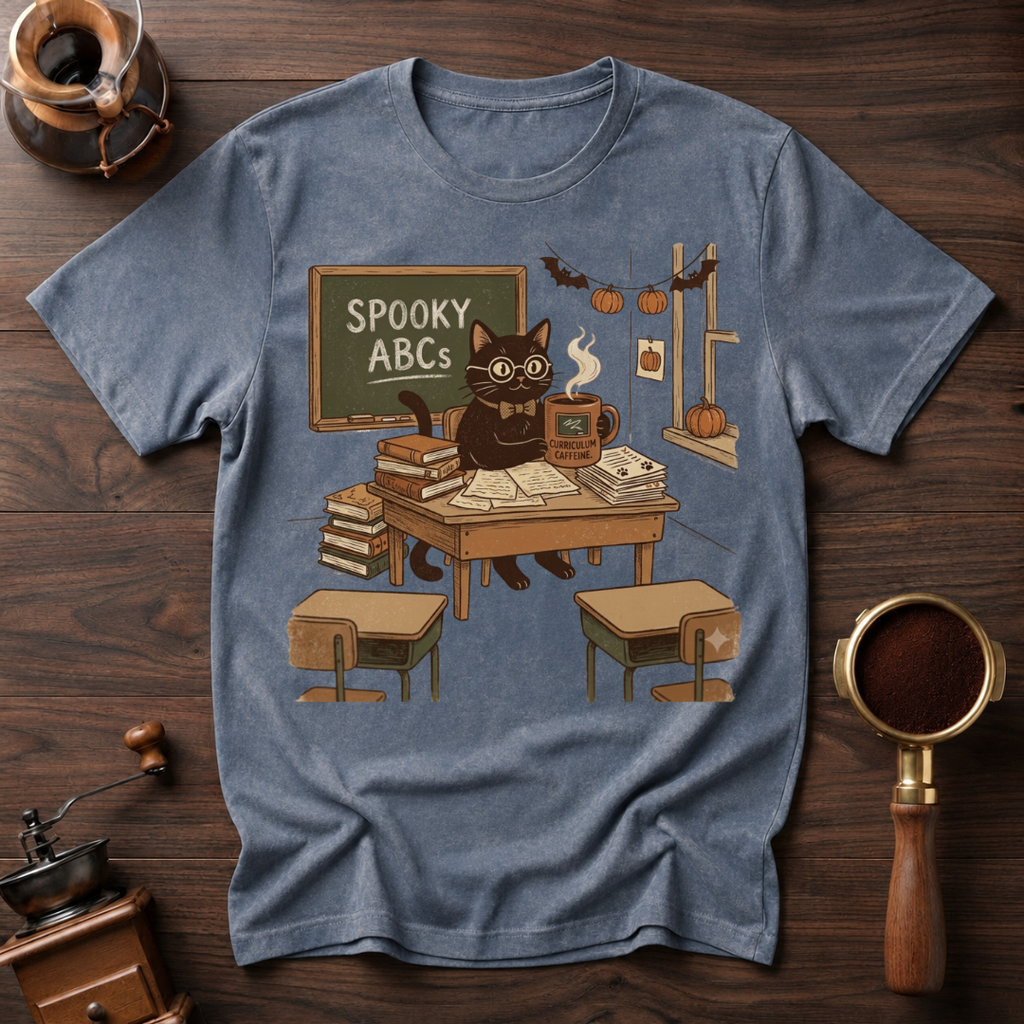 Spooky ABC's Dyed T-shirt