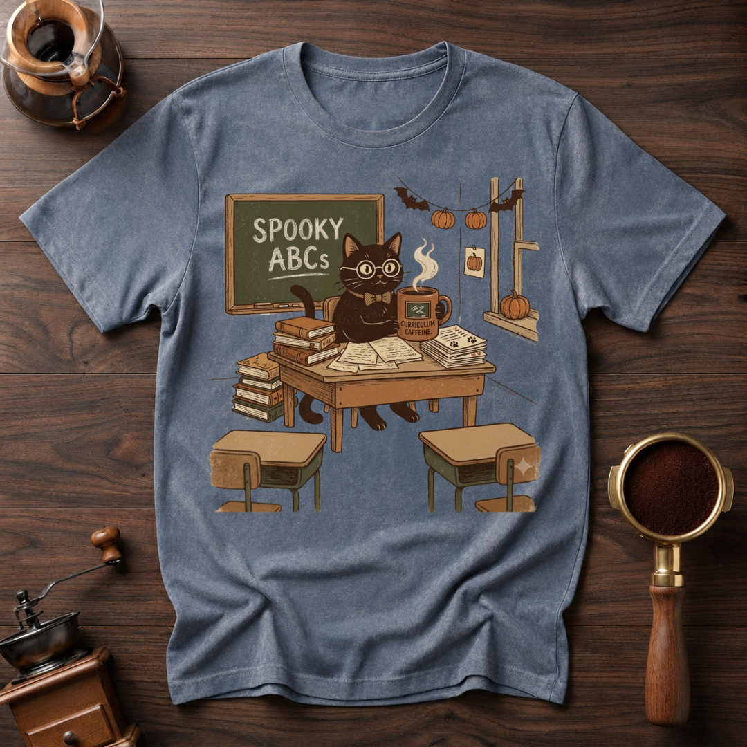 Spooky ABC's Dyed T-shirt
