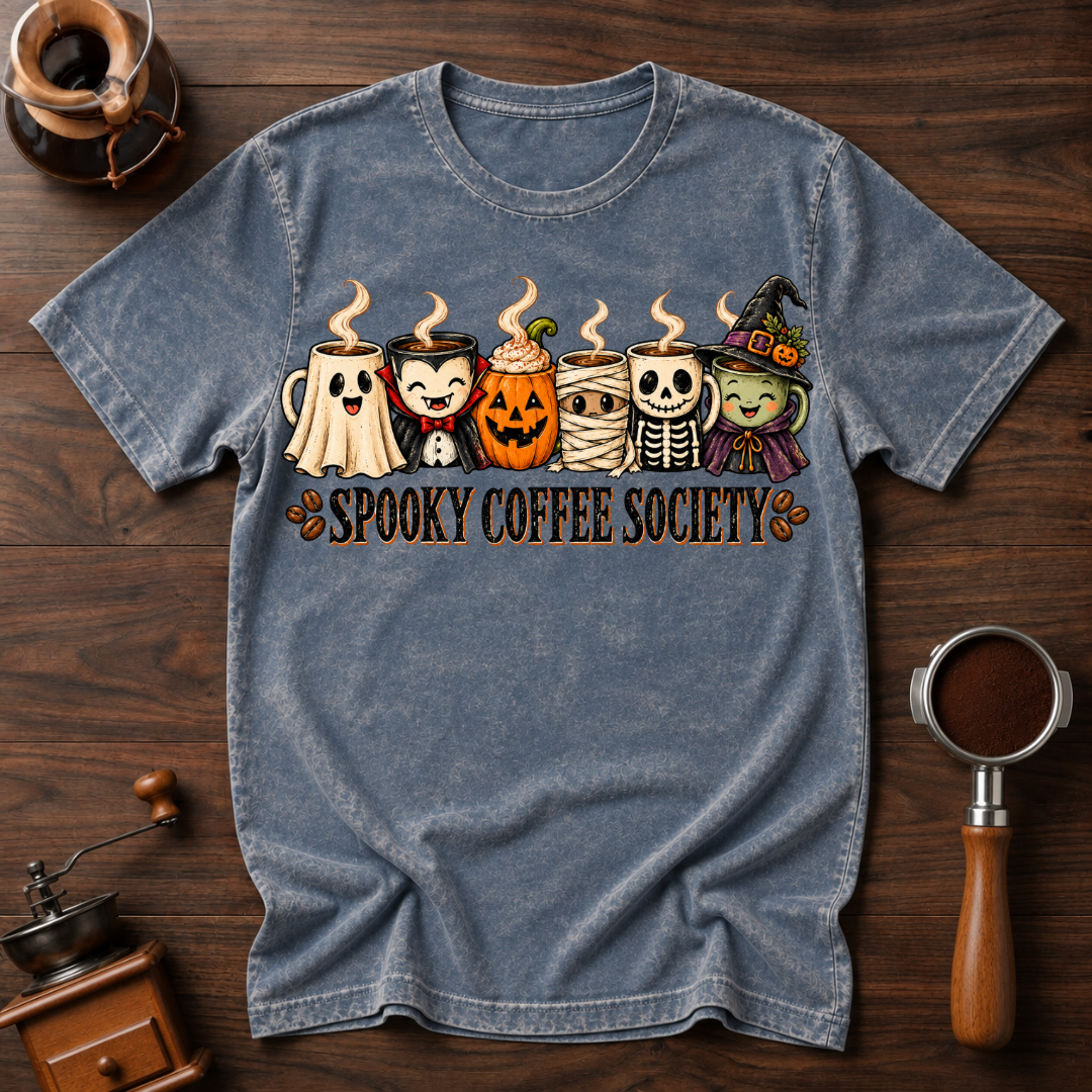 Spooky Coffee Society Dyed T-shirt
