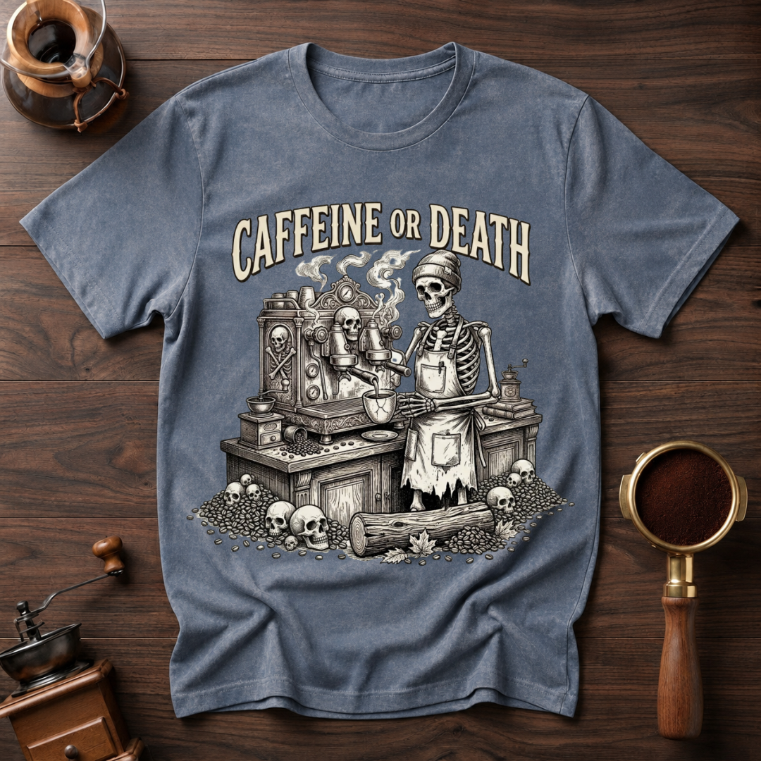 Caffeine or Death Dyed T-shirt