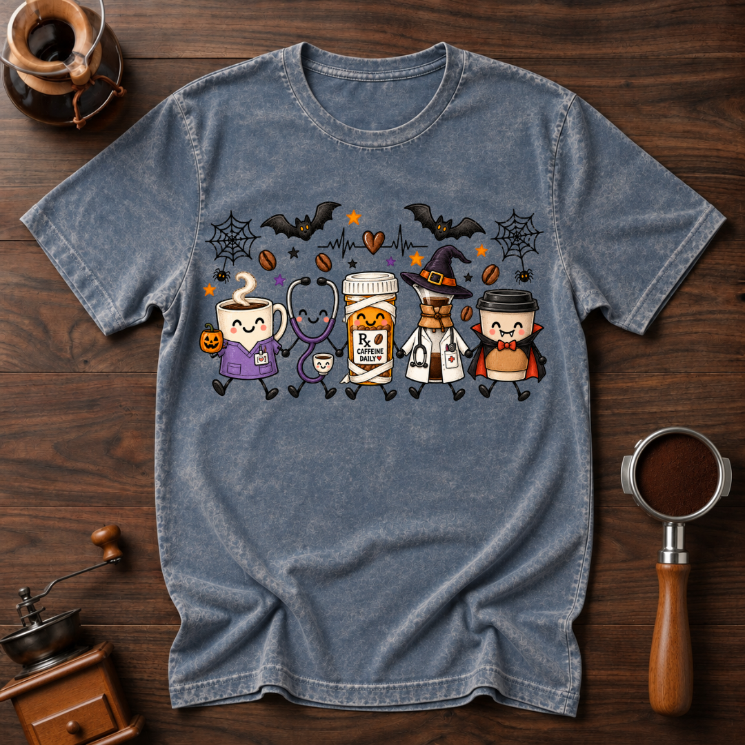 Coffee Is My Prescription Dyed T-shirt