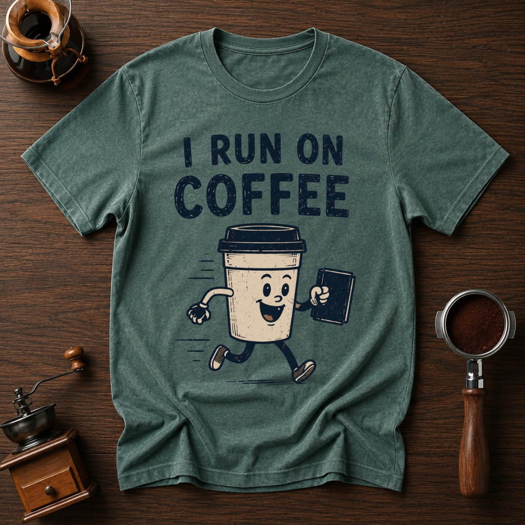 I Run on Coffee Dyed T-shirt