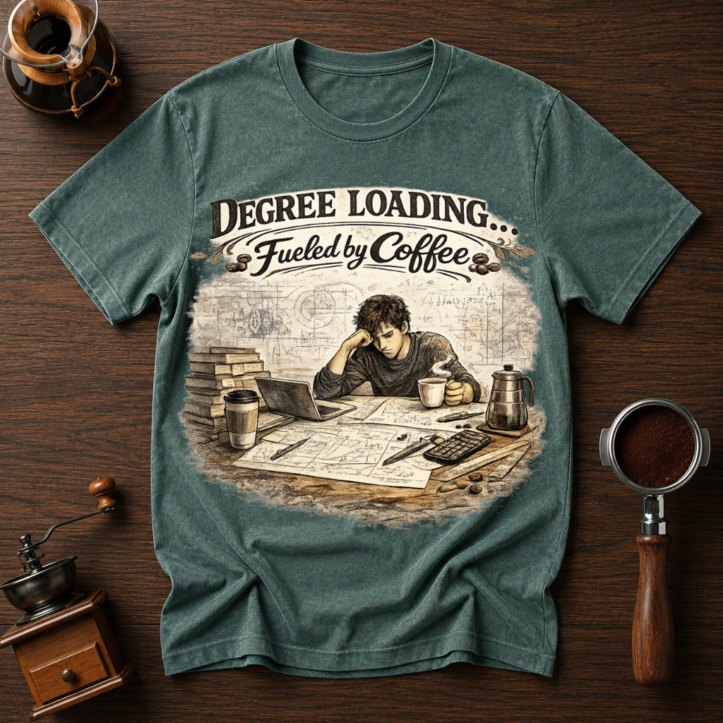 Degree Loading Fueled by Coffee Dyed T-shirt