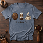 Bean. Brew. Cup. Dyed T-shirt