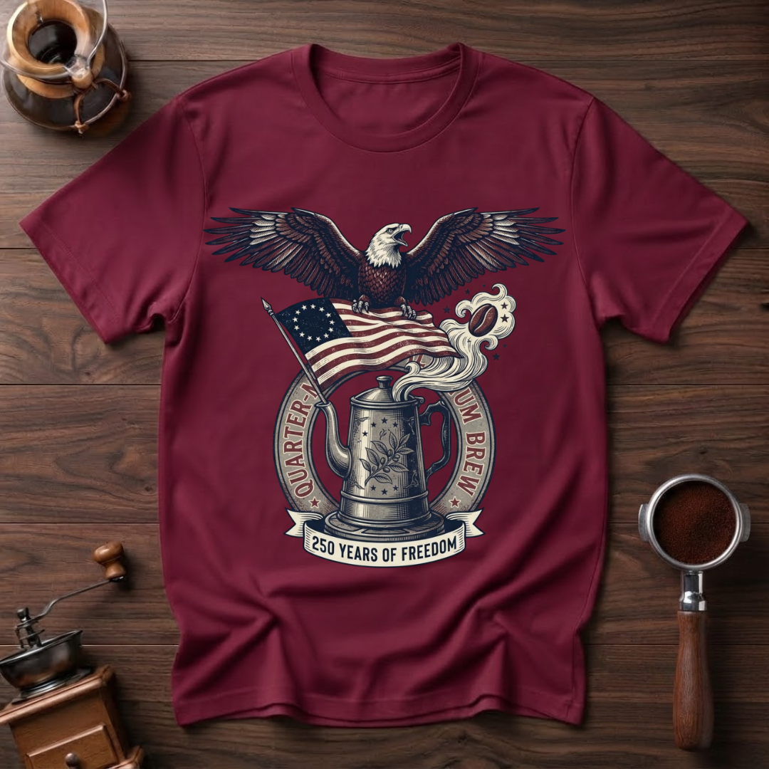 Freedom Eagle Coffee Dyed T-Shirt