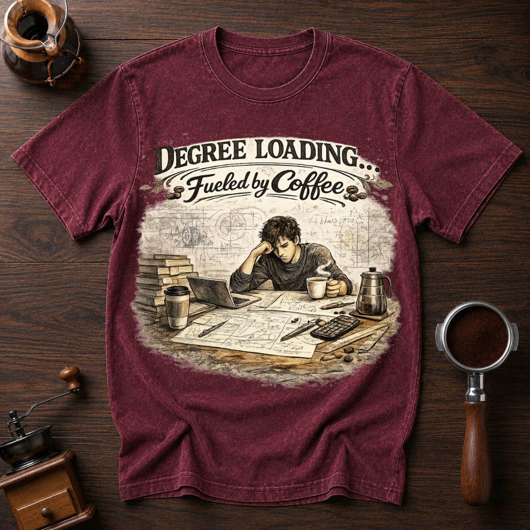 Degree Loading Fueled by Coffee Dyed T-shirt