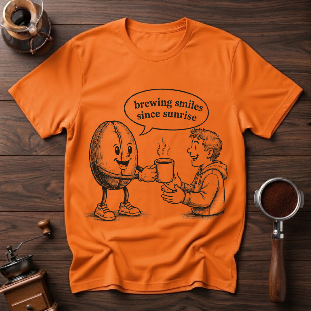 Brewing Smiles Since Sunrise Dyed T-Shirt