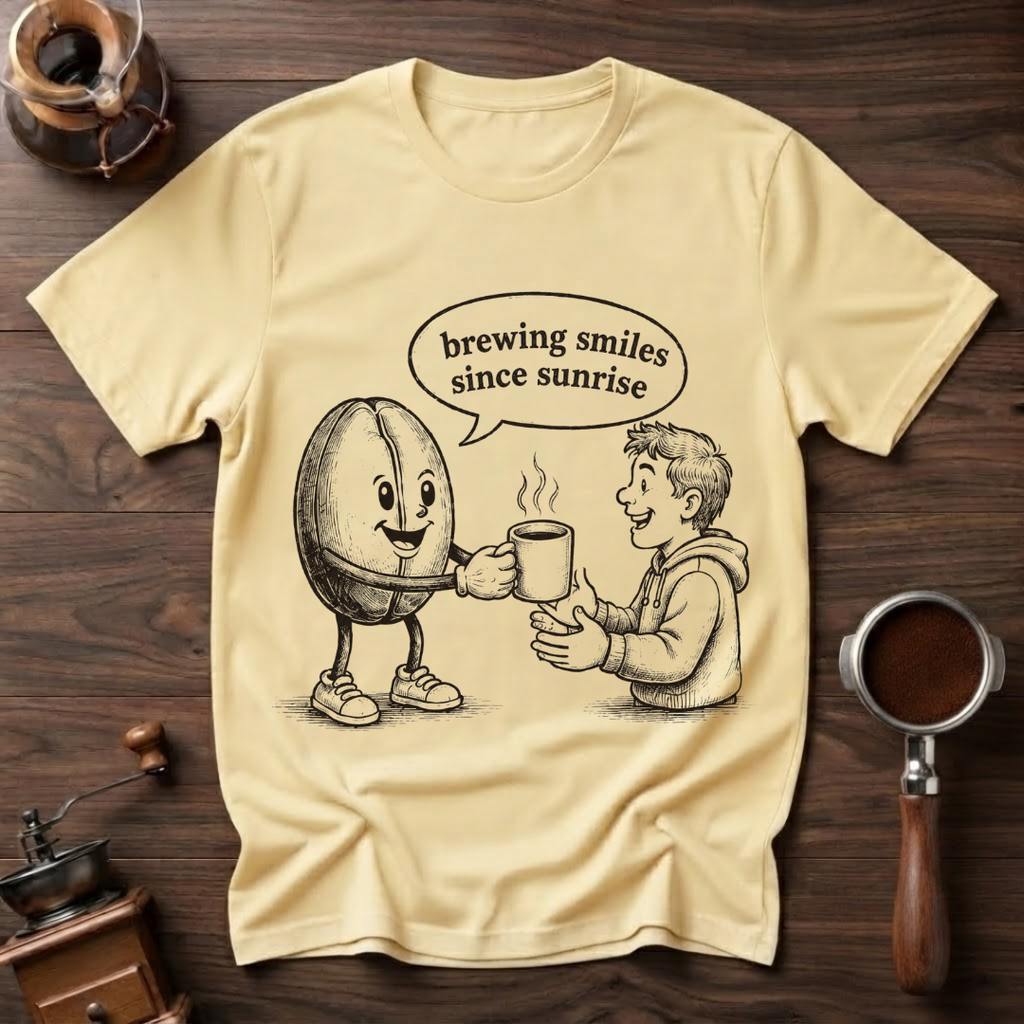 Brewing Smiles Since Sunrise Dyed T-Shirt
