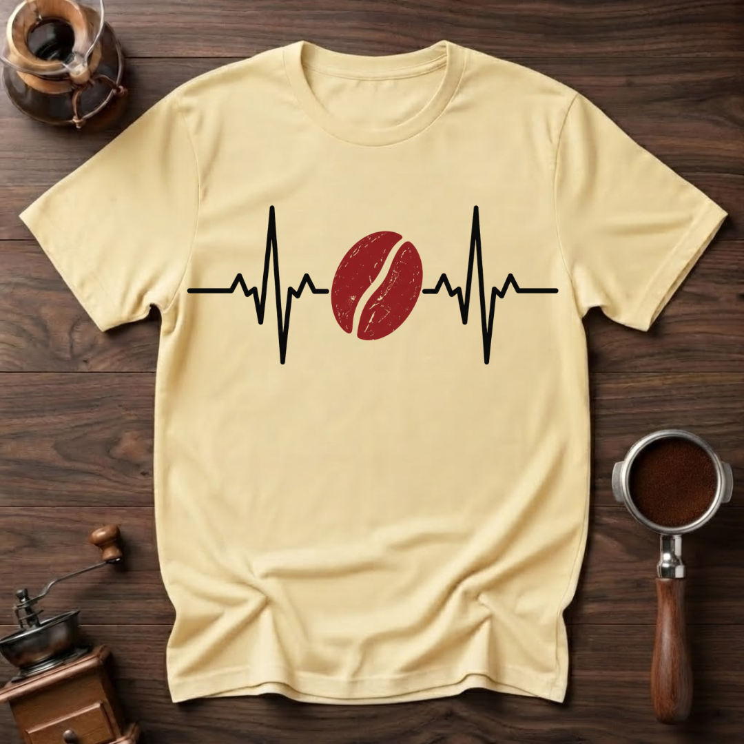 My Heart Beats for Coffee Dyed T-Shirt