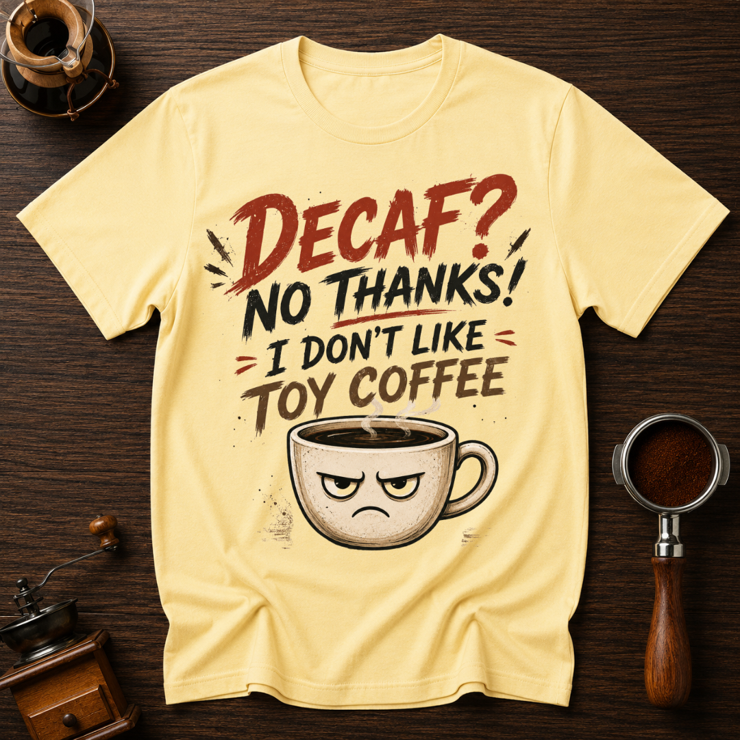 Decaf? No Thanks! Dyed T-shirt