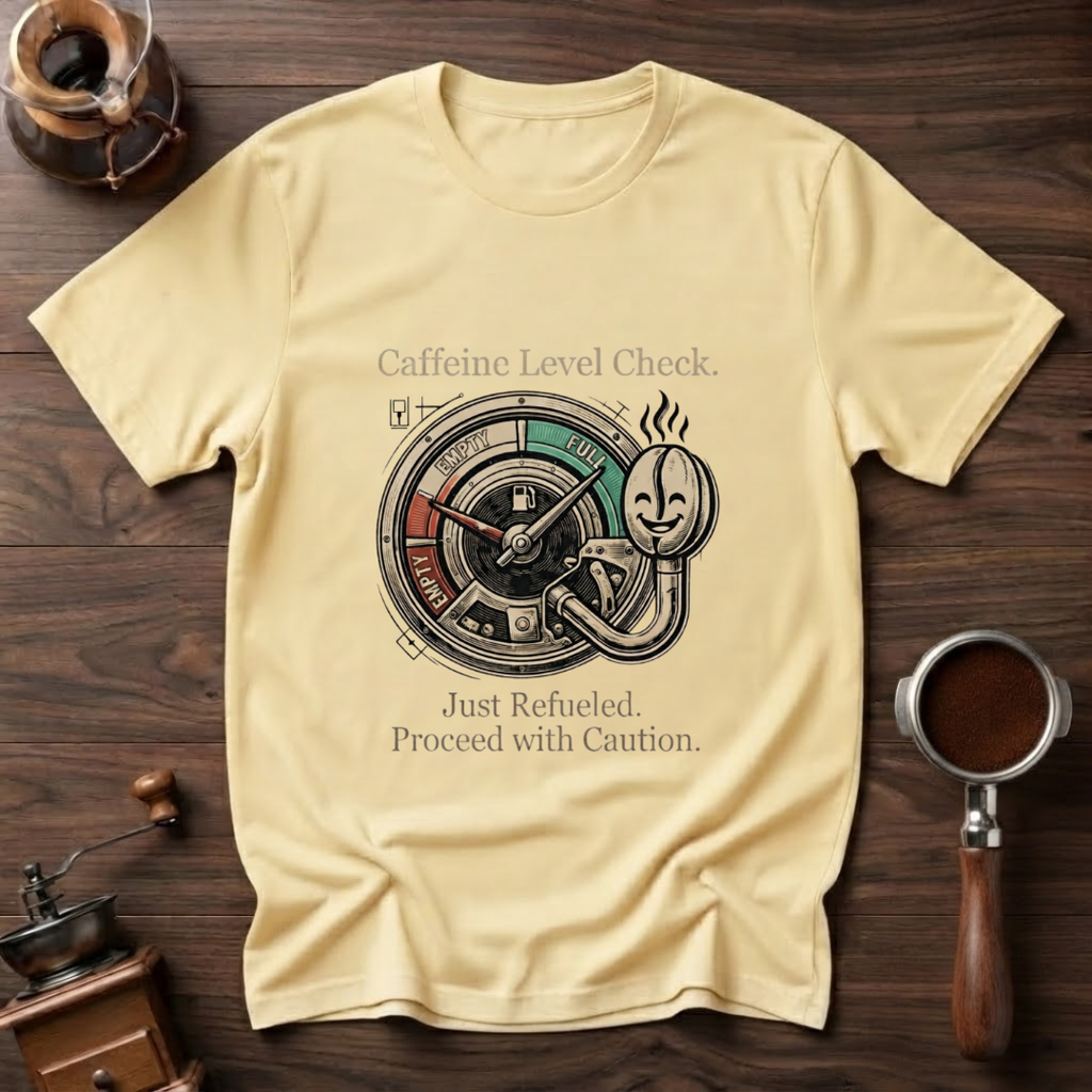The Caffeine Fuel Guage Dyed T-shirt