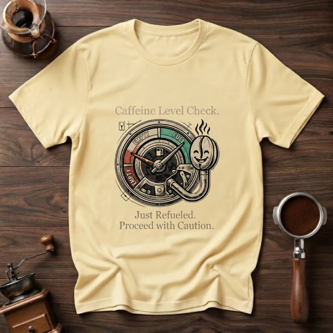 The Caffeine Fuel Guage Dyed T-shirt