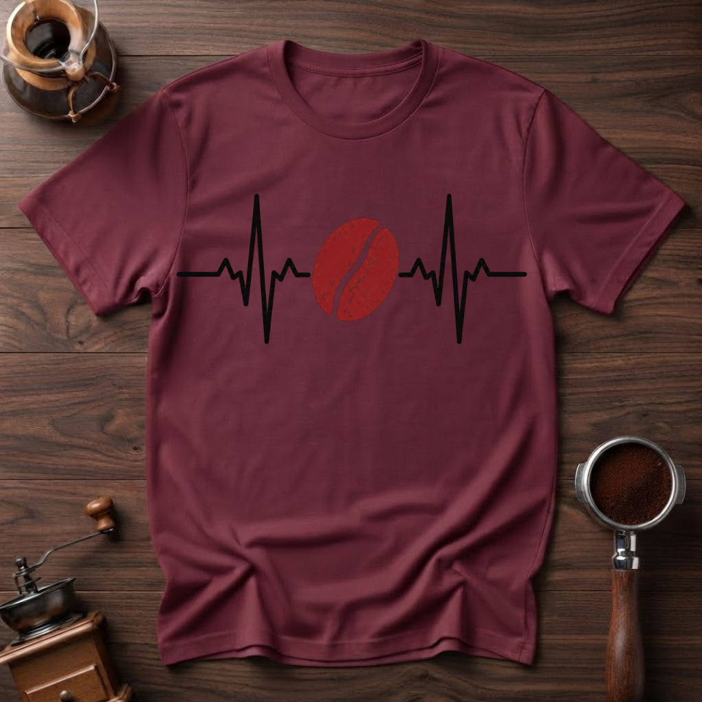 My Heart Beats for Coffee Dyed T-Shirt