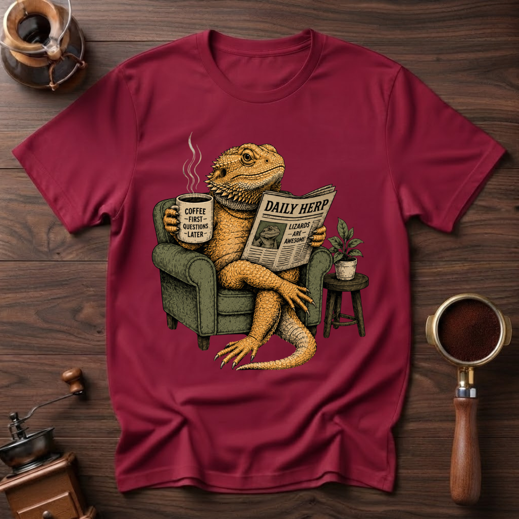 Beardie Morning Routine Dyed T-shirt