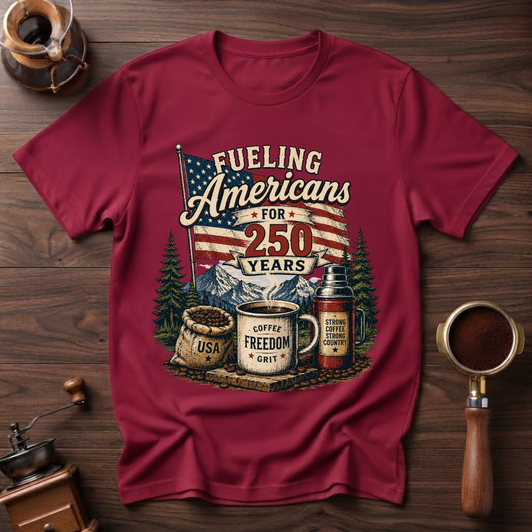 Strong Coffee Strong Country Dyed T-shirt