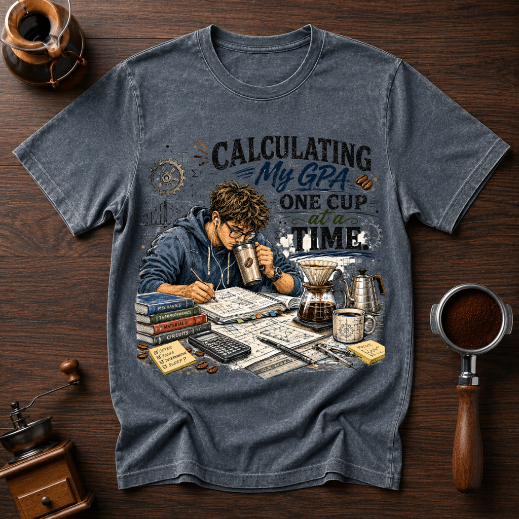 Calculating My GPA One Cup at a Time Dyed T-shirt