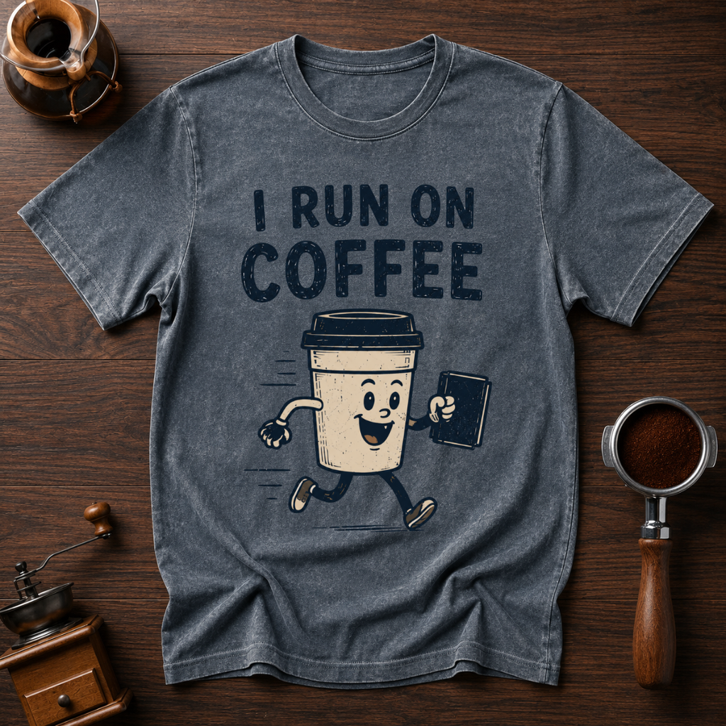 I Run on Coffee Dyed T-shirt