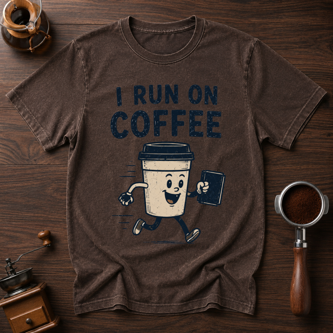 I Run on Coffee Dyed T-shirt