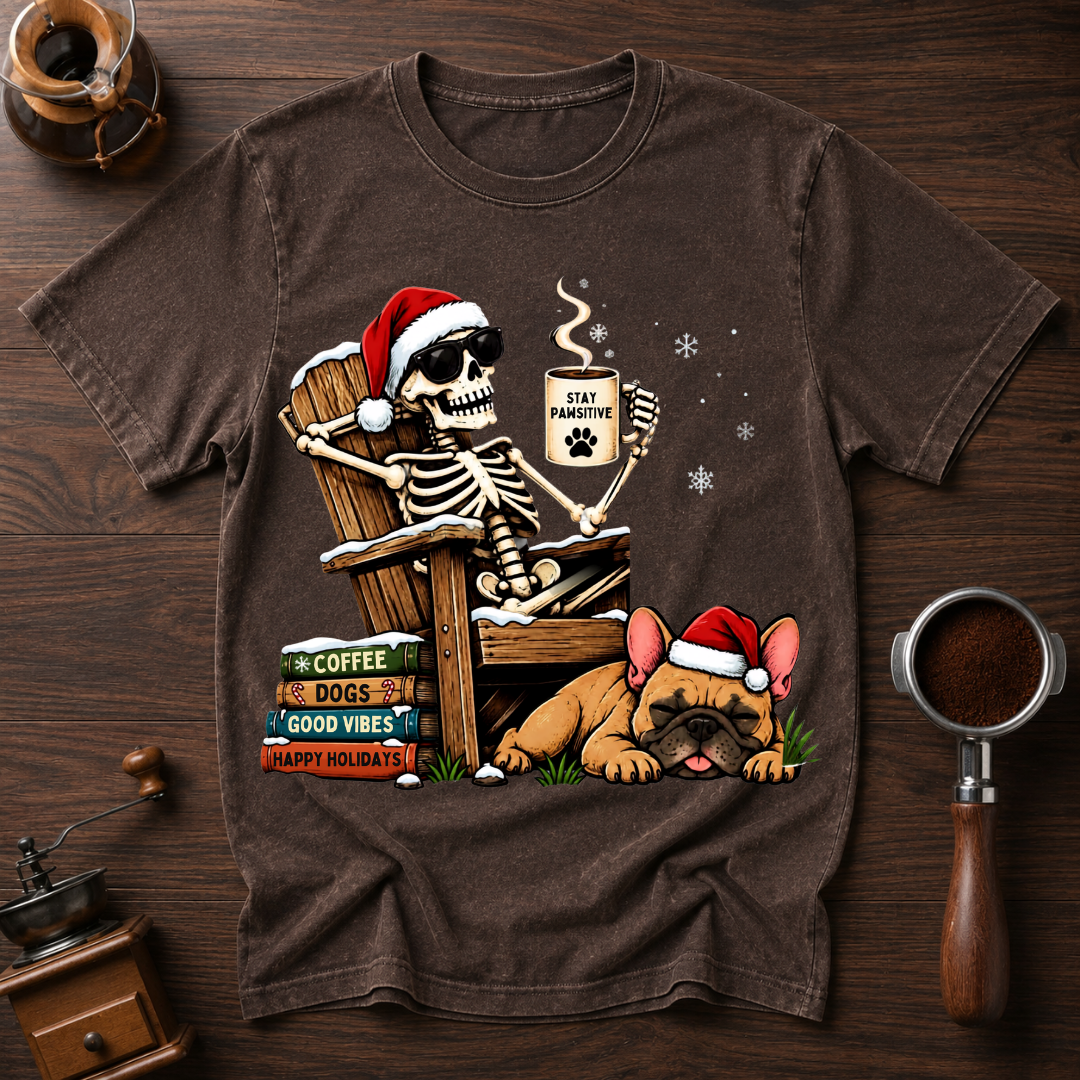 Christmas Coffee With My Bestie Dyed T-shirt