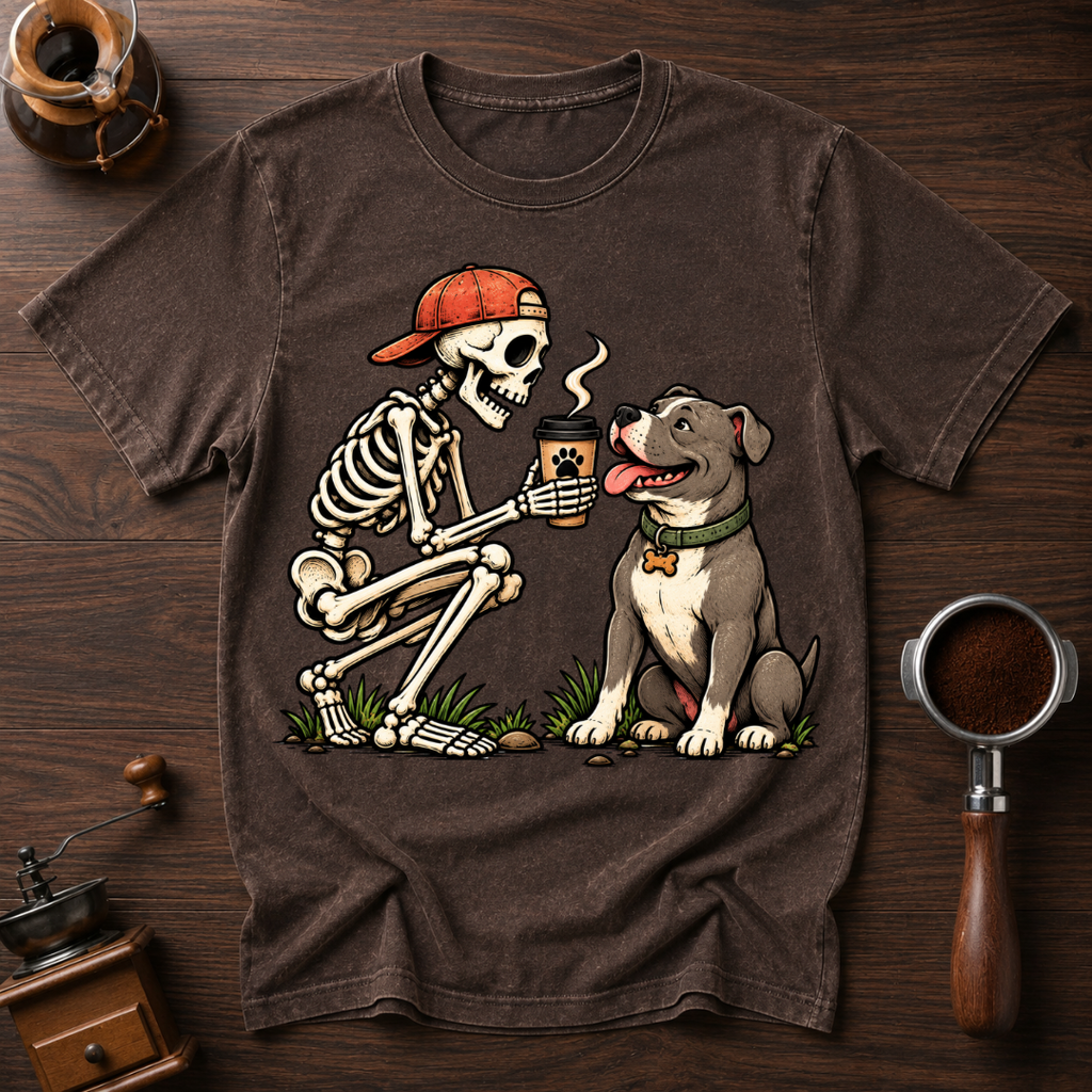 Coffee With My Pittie Dyed T-shirt