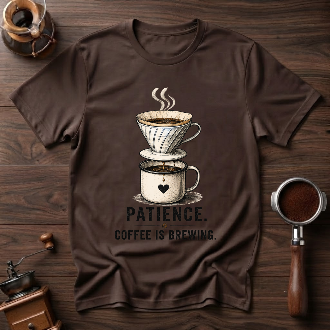 Patience Coffee is Brewing Dyed T-shirt