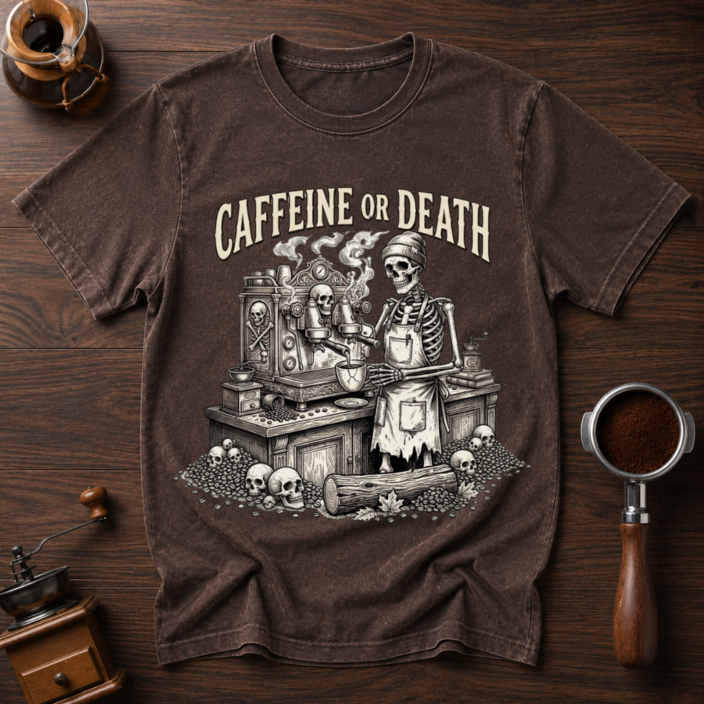 Caffeine or Death Dyed T-shirt