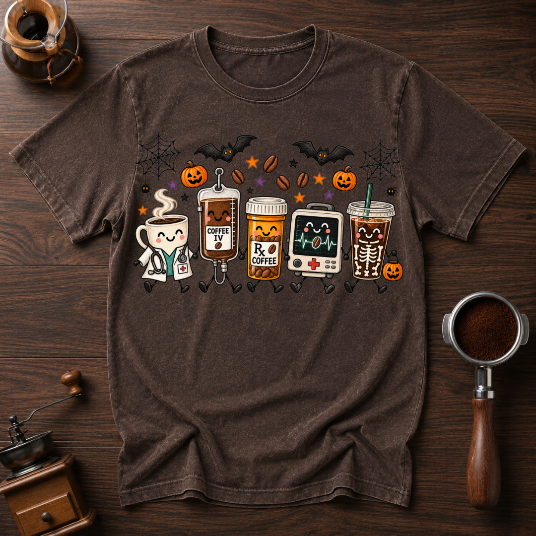 Caffeinated Emergency Department Dyed T-shirt