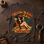 Resting Beach Witch Face Dyed T-shirt