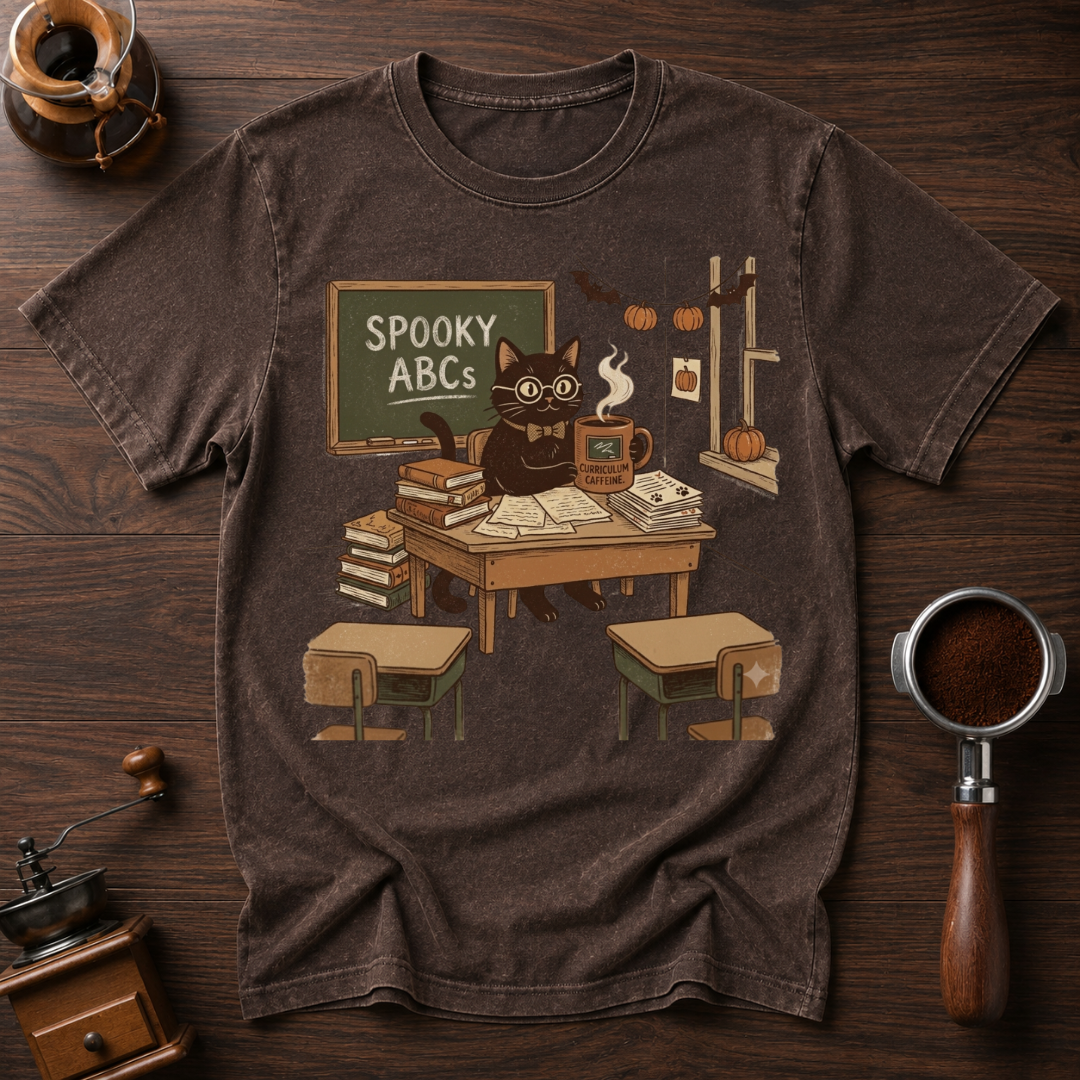 Spooky ABC's Dyed T-shirt