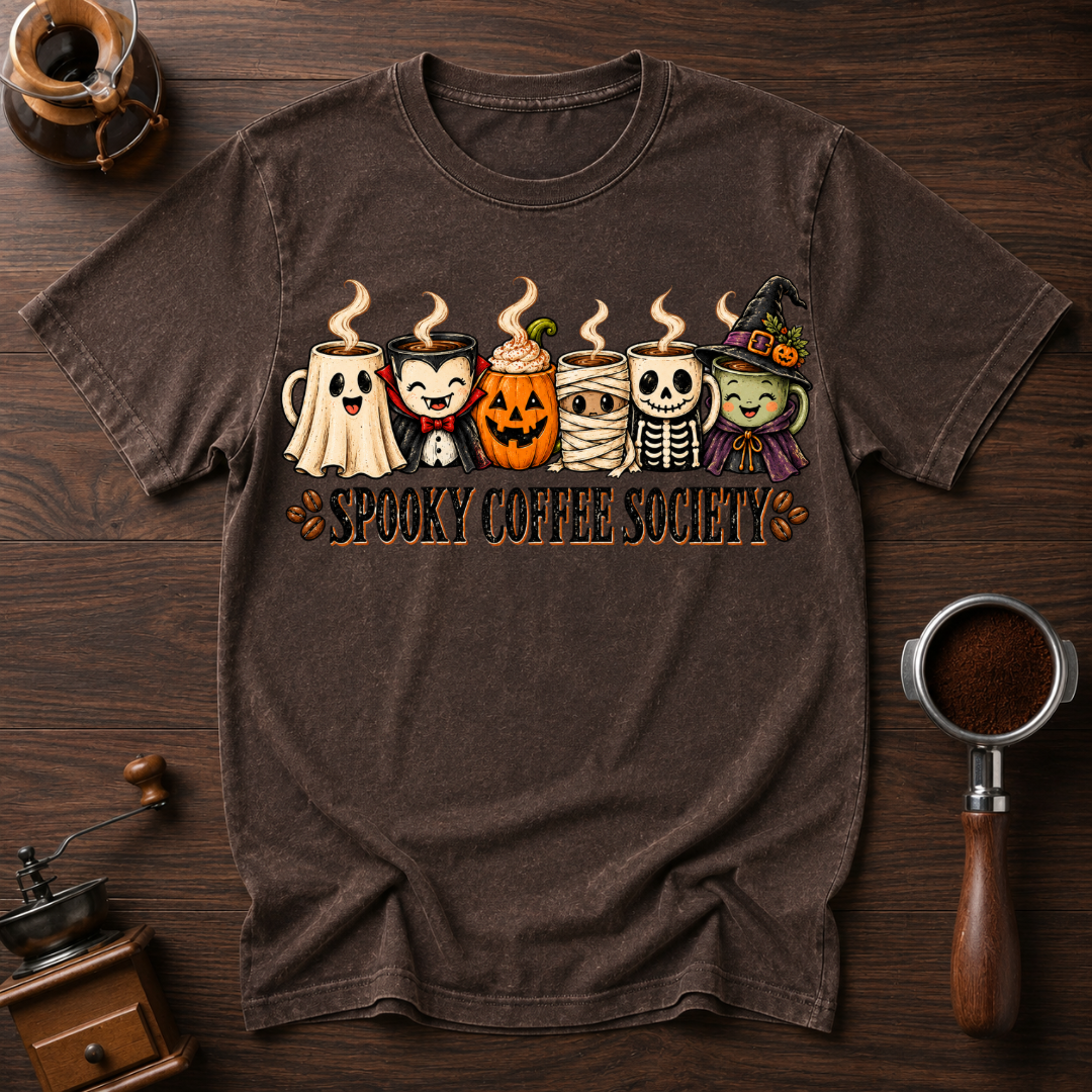 Spooky Coffee Society Dyed T-shirt