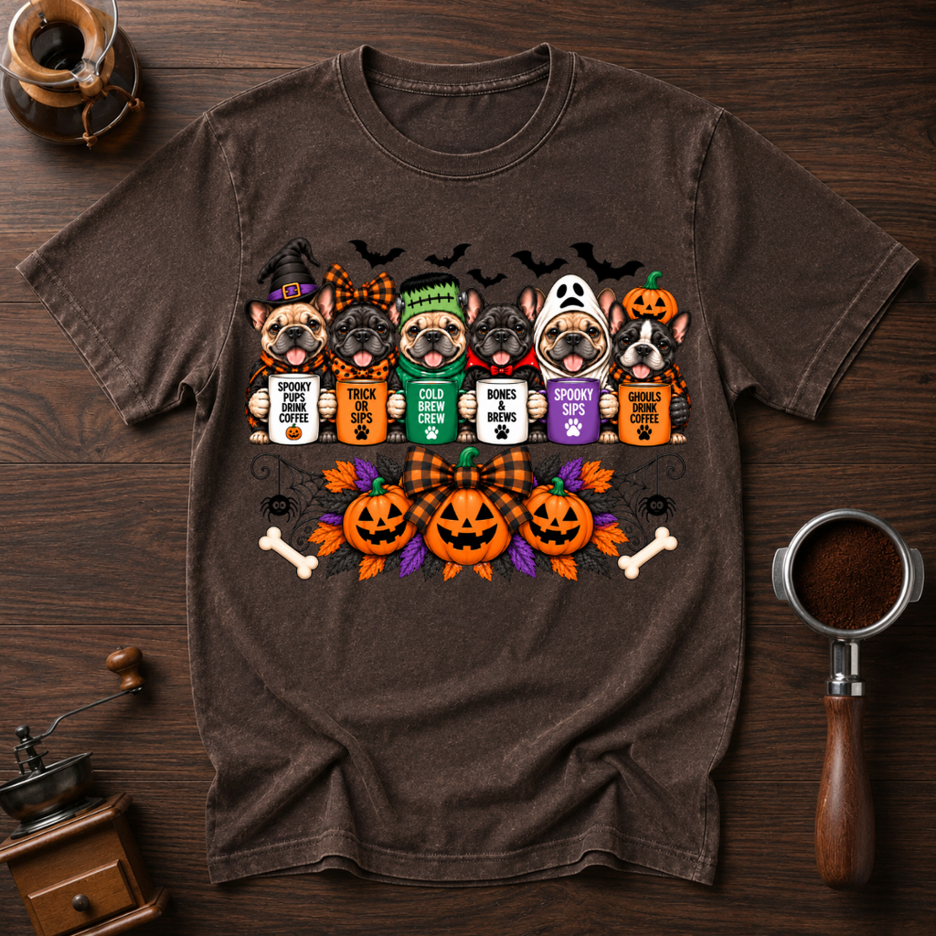 Frenchie Halloween Dyed T-shirt