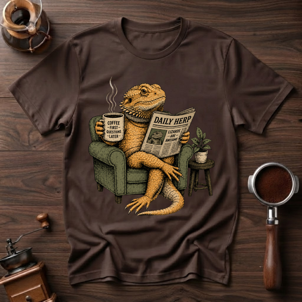 Beardie Morning Routine Dyed T-shirt