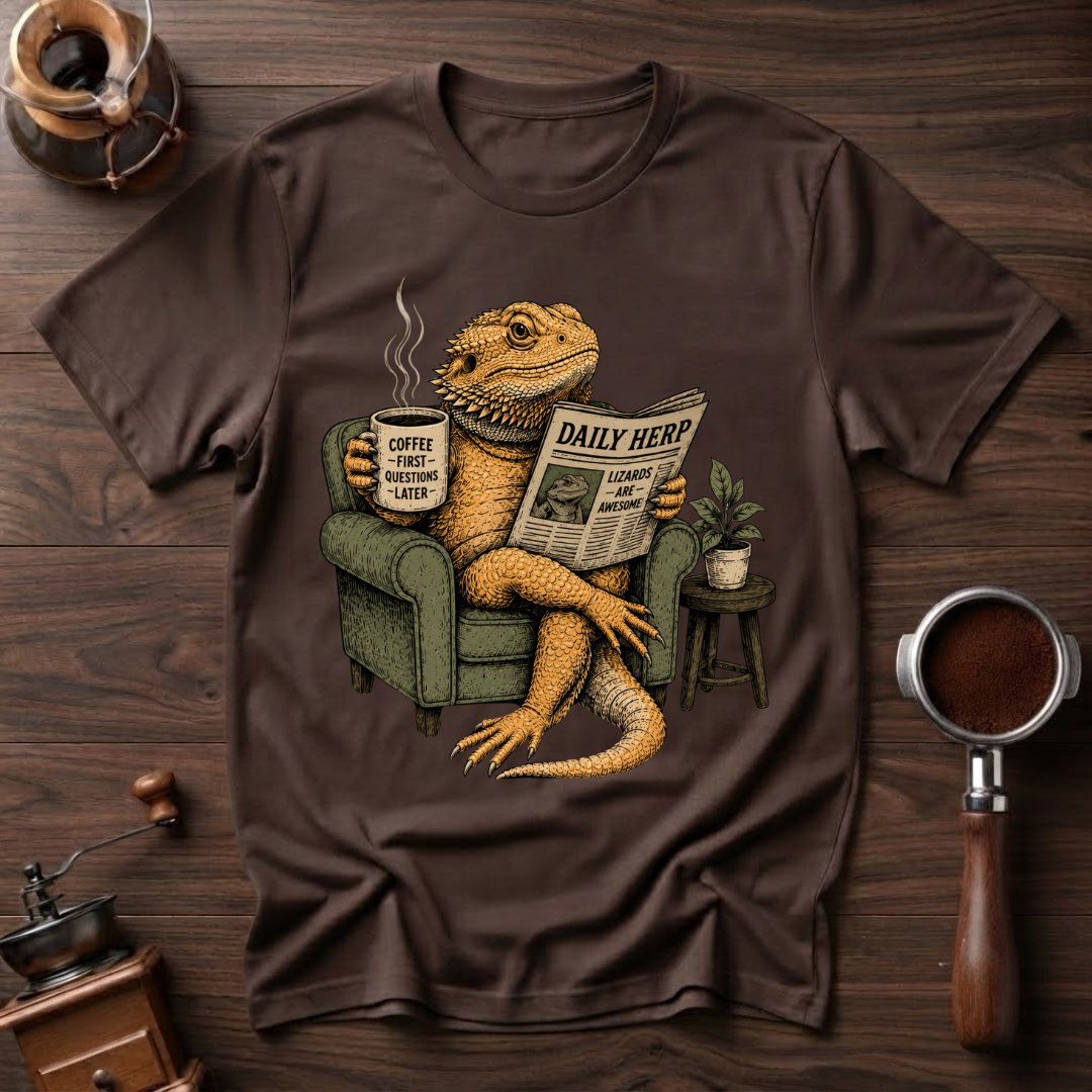 Beardie Morning Routine Dyed T-shirt
