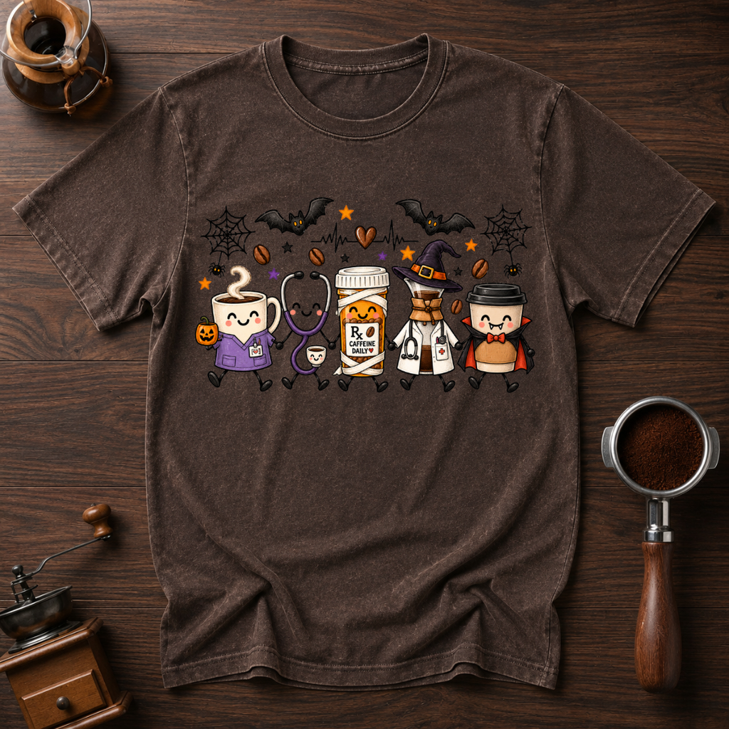 Coffee Is My Prescription Dyed T-shirt