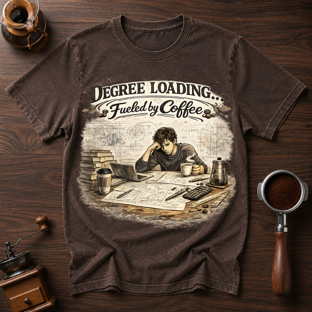 Degree Loading Fueled by Coffee Dyed T-shirt