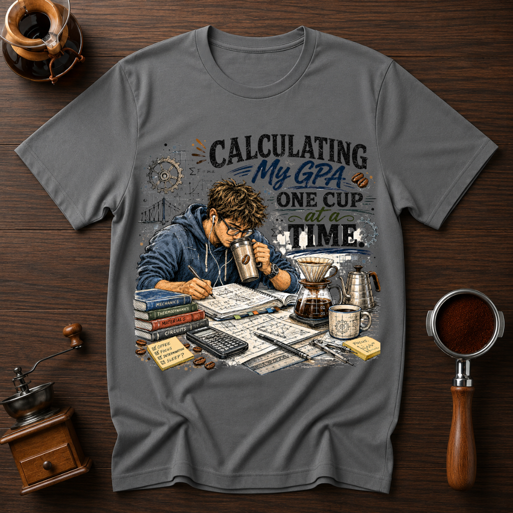 Calculating My GPA One Cup at a Time Dyed T-shirt